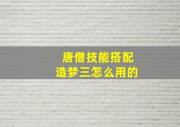 唐僧技能搭配造梦三怎么用的