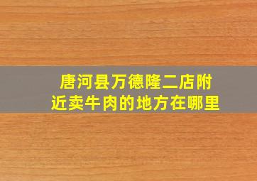 唐河县万德隆二店附近卖牛肉的地方在哪里