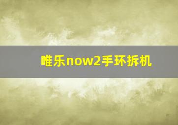 唯乐now2手环拆机