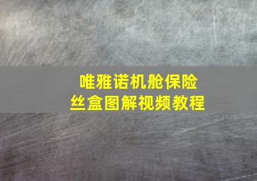 唯雅诺机舱保险丝盒图解视频教程