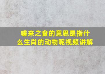 嗟来之食的意思是指什么生肖的动物呢视频讲解