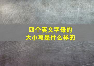 四个英文字母的大小写是什么样的