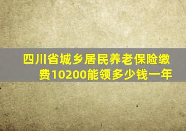 四川省城乡居民养老保险缴费10200能领多少钱一年