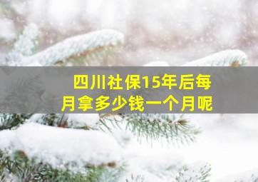 四川社保15年后每月拿多少钱一个月呢