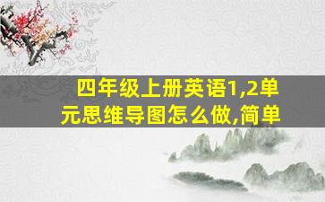 四年级上册英语1,2单元思维导图怎么做,简单