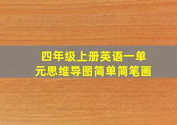 四年级上册英语一单元思维导图简单简笔画