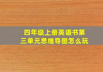 四年级上册英语书第三单元思维导图怎么玩