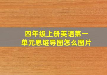 四年级上册英语第一单元思维导图怎么图片