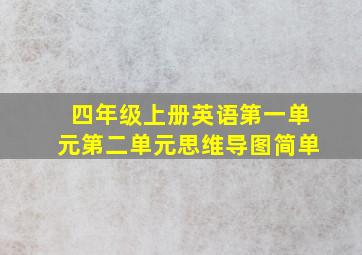 四年级上册英语第一单元第二单元思维导图简单