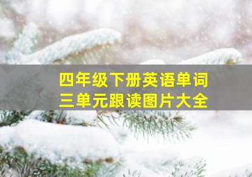 四年级下册英语单词三单元跟读图片大全