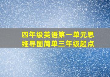 四年级英语第一单元思维导图简单三年级起点