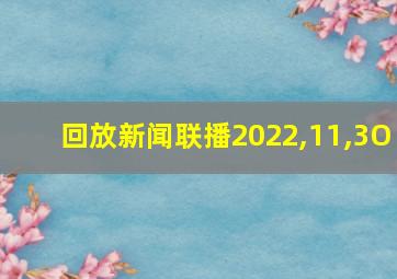 回放新闻联播2022,11,3O