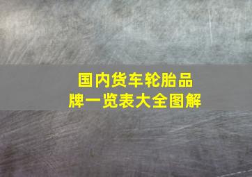 国内货车轮胎品牌一览表大全图解