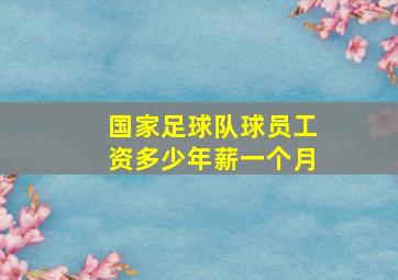 国家足球队球员工资多少年薪一个月