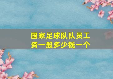 国家足球队队员工资一般多少钱一个