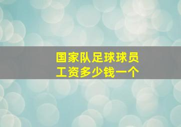 国家队足球球员工资多少钱一个