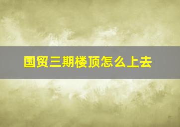 国贸三期楼顶怎么上去