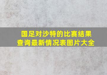 国足对沙特的比赛结果查询最新情况表图片大全