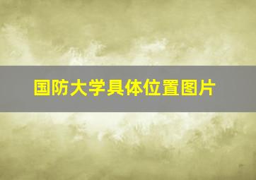 国防大学具体位置图片