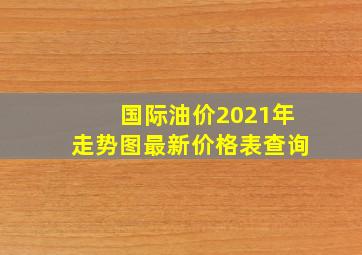 国际油价2021年走势图最新价格表查询