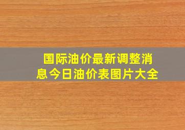 国际油价最新调整消息今日油价表图片大全