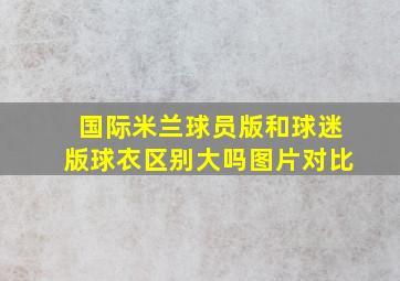 国际米兰球员版和球迷版球衣区别大吗图片对比