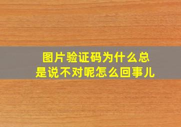 图片验证码为什么总是说不对呢怎么回事儿