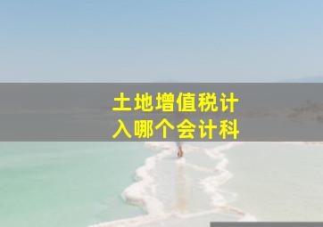 土地增值税计入哪个会计科