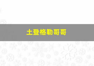 土登格勒哥哥