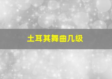 土耳其舞曲几级