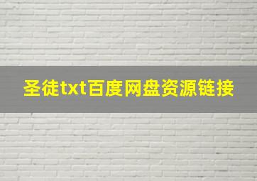 圣徒txt百度网盘资源链接