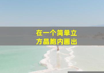 在一个简单立方晶胞内画出