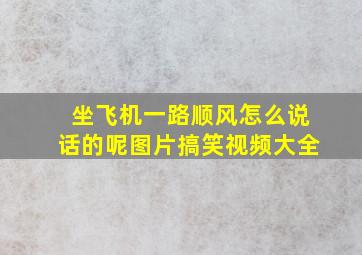 坐飞机一路顺风怎么说话的呢图片搞笑视频大全