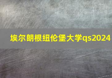 埃尔朗根纽伦堡大学qs2024