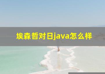 埃森哲对日java怎么样