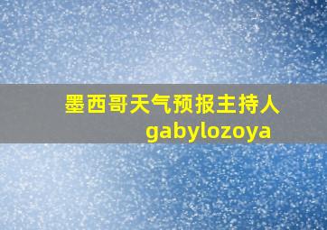 墨西哥天气预报主持人gabylozoya