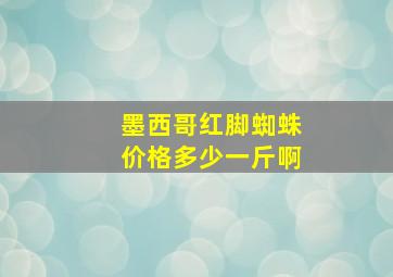 墨西哥红脚蜘蛛价格多少一斤啊