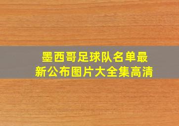 墨西哥足球队名单最新公布图片大全集高清