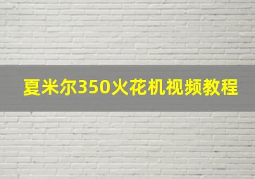 夏米尔350火花机视频教程