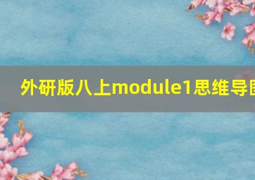 外研版八上module1思维导图