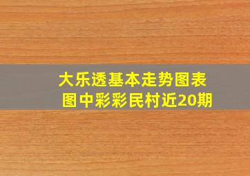 大乐透基本走势图表图中彩彩民村近20期