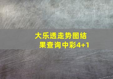 大乐透走势图结果查询中彩4+1