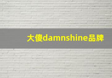 大傻damnshine品牌