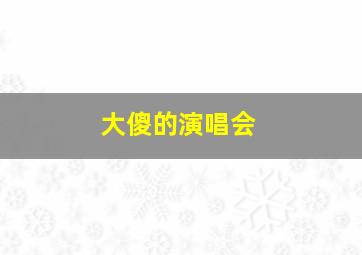 大傻的演唱会