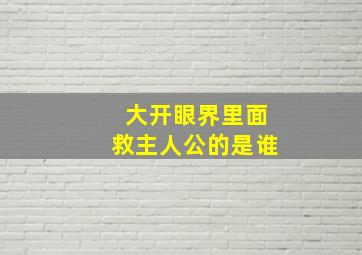 大开眼界里面救主人公的是谁