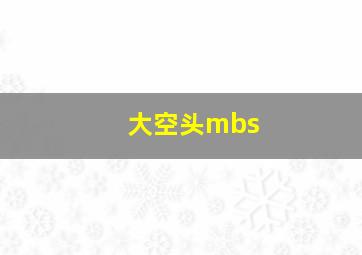 大空头mbs