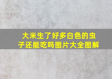 大米生了好多白色的虫子还能吃吗图片大全图解