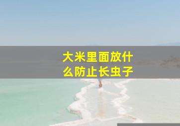 大米里面放什么防止长虫子