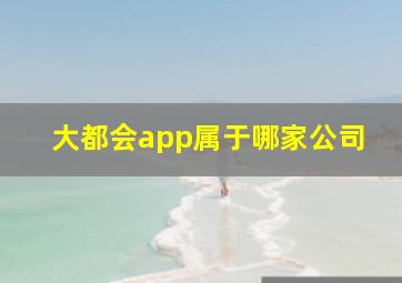 大都会app属于哪家公司