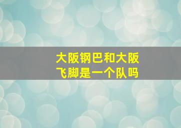 大阪钢巴和大阪飞脚是一个队吗